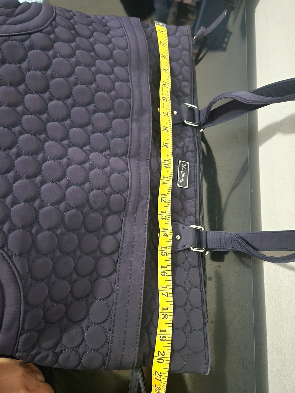 Vera Bradley Navy Quilted Tote Bag - Picture 8 of 10